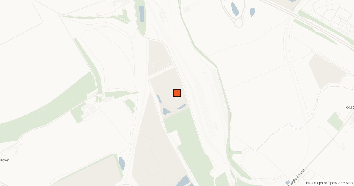 Map showing the location of Shawfair, Dalkeith